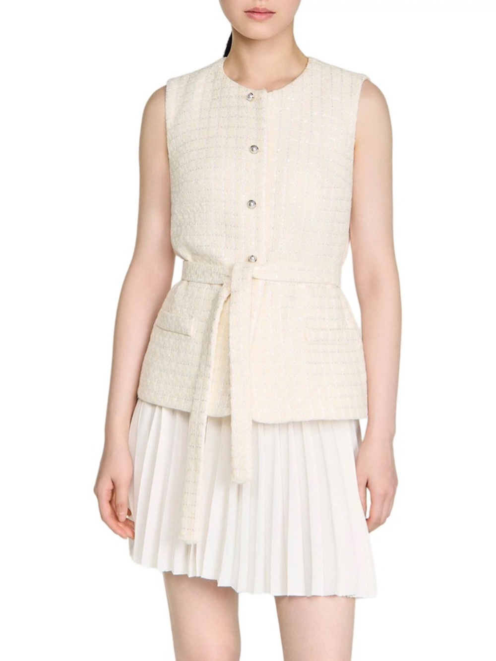 Bloom Mixed Media Short Dress